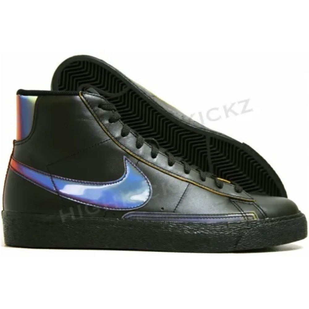 Nike Mens Sz 13 Nike Blazer High Premium Hologram Black 312457 003 Playstation